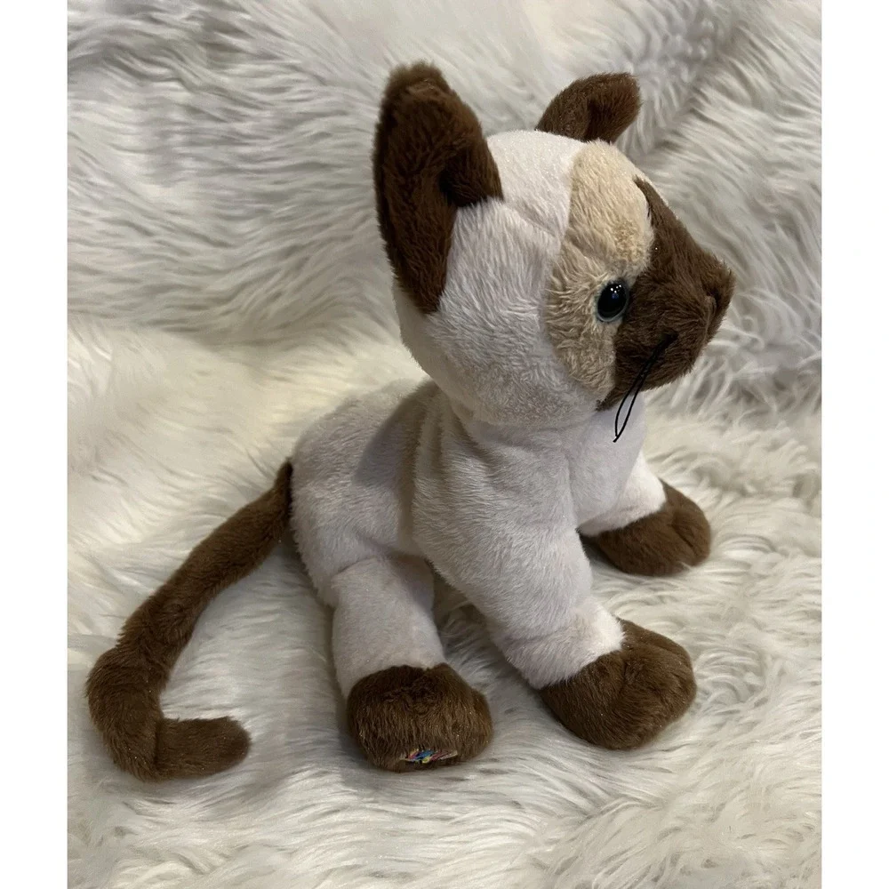 Ganz Webkinz Signature Plush Beige & Brown‎ Stuffed Animal Siamese Cat 8